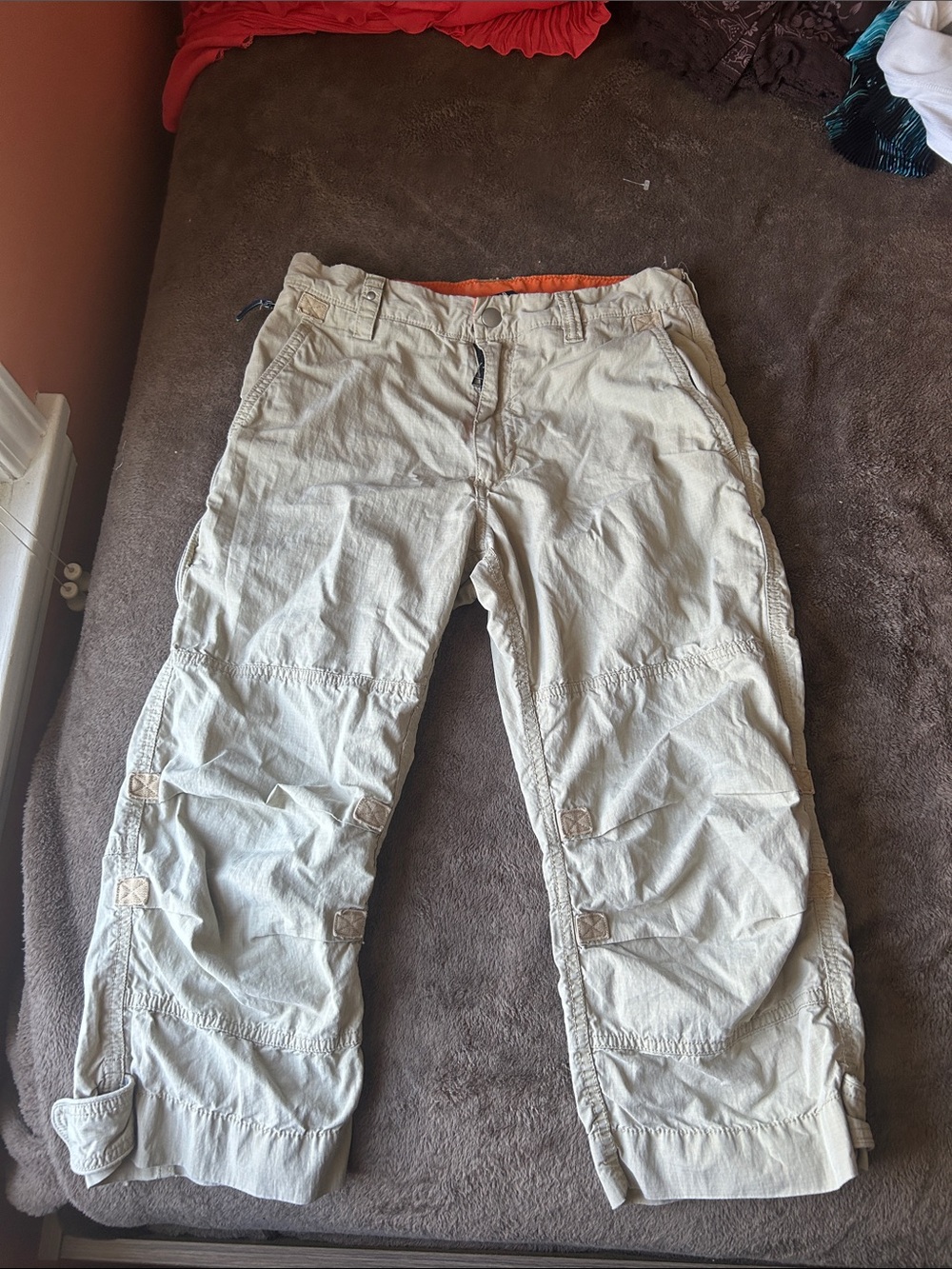 Y2K Gap Beige Capri Cargo Pants